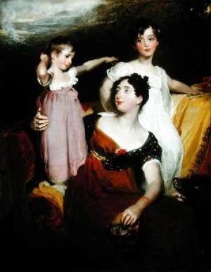 Lydia d 1858 Lady Acland, and her Children