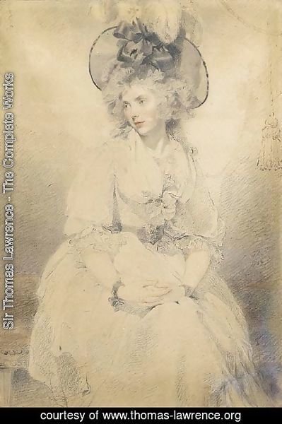 Sir Thomas Lawrence - Portrait of a lady, probably Mrs James Denham