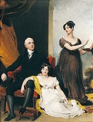 Sir Thomas Lawrence - Portrait Of Charles Binny (D.1822) With His Daughters