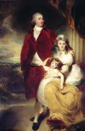 Henry 10th Earl and 1st Marquess of Exeter his wife Sarah and daughter Lady Sophia Cecil