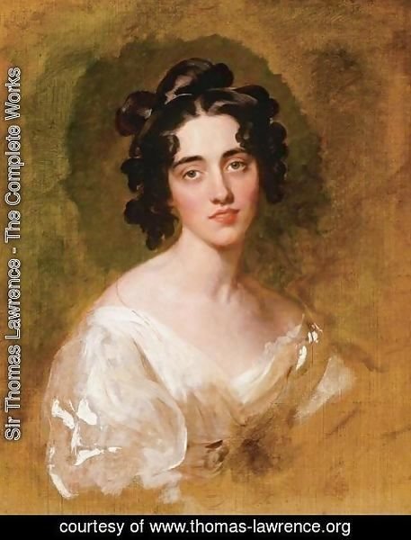 Sir Thomas Lawrence - Portait Of Lady Georgina North (Died 1835), Unfinished